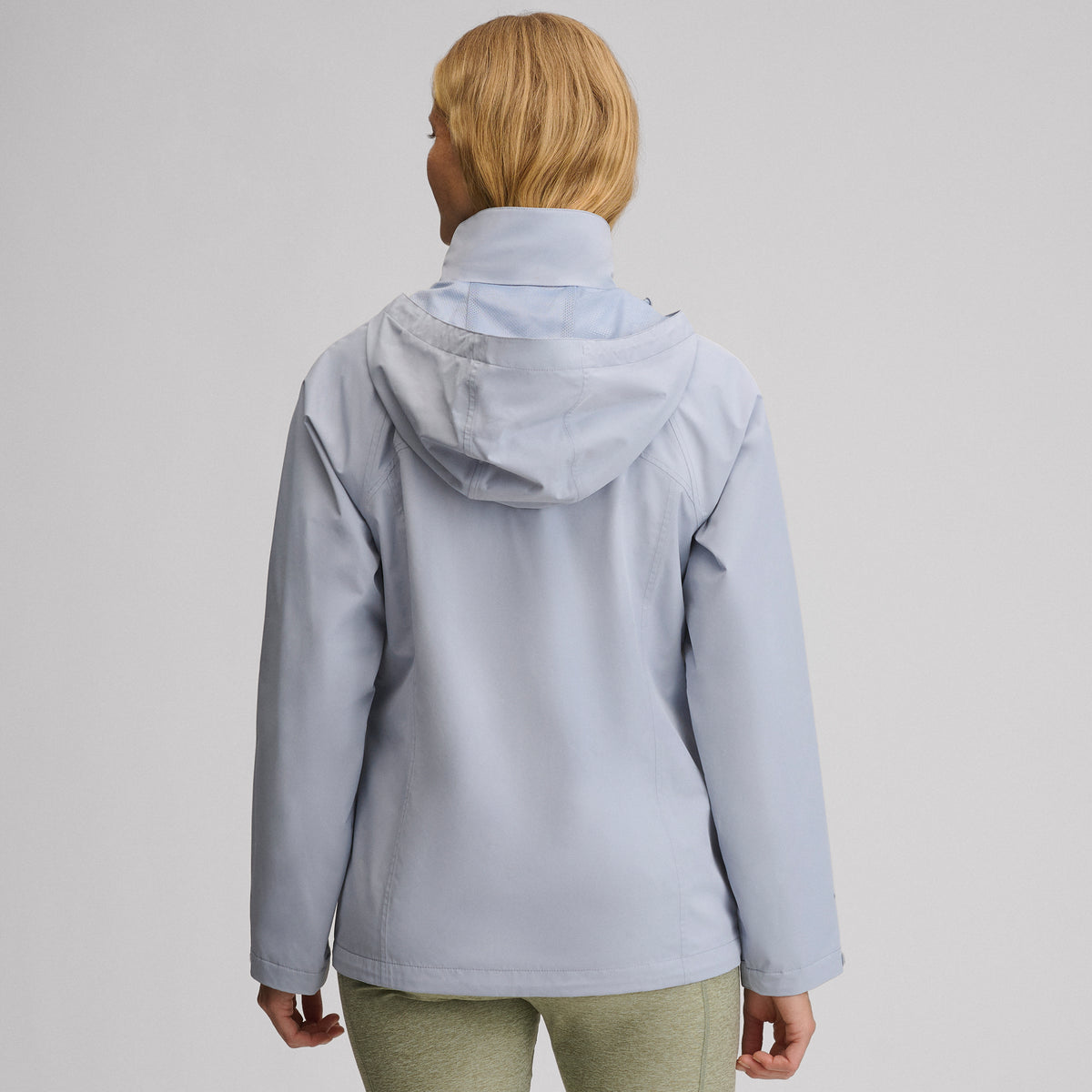 Women's Rainfoil® Waterproof Packable Hooded Rain Jacket-Smoke Blue-12