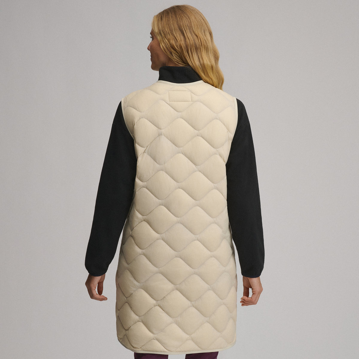 Women's Shaw Long Down Vest-Jute-10