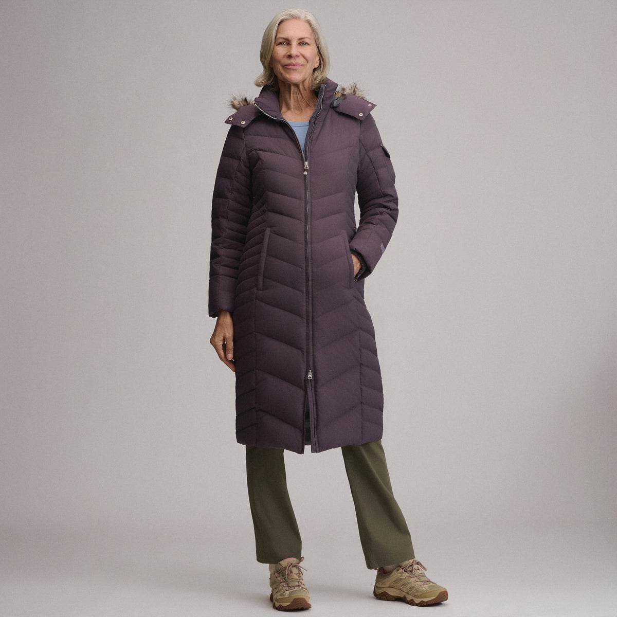 Women's Sun Valley Down Duffle Jacket-Aubergine-11