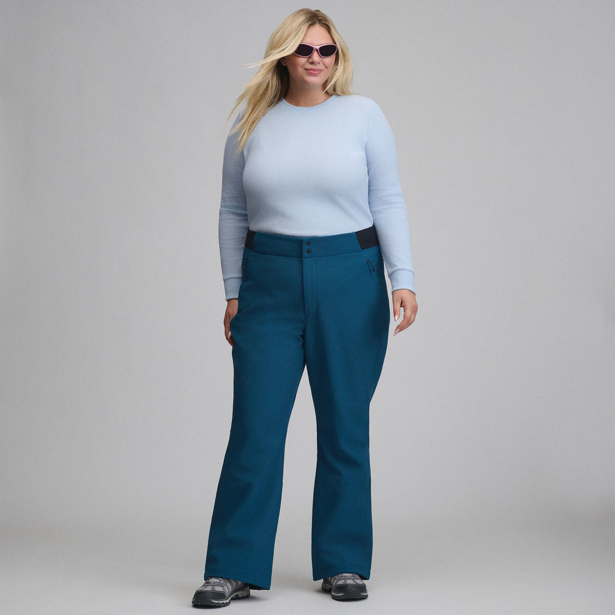 Women's Alpenglow High Rise Stretch Ski Pants-Marine-10