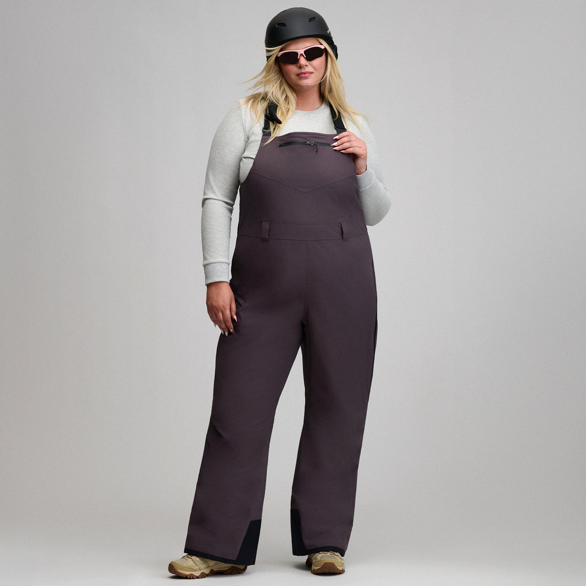 Women's Powder Search 2.0 Insulated Bib-Aubergine-5
