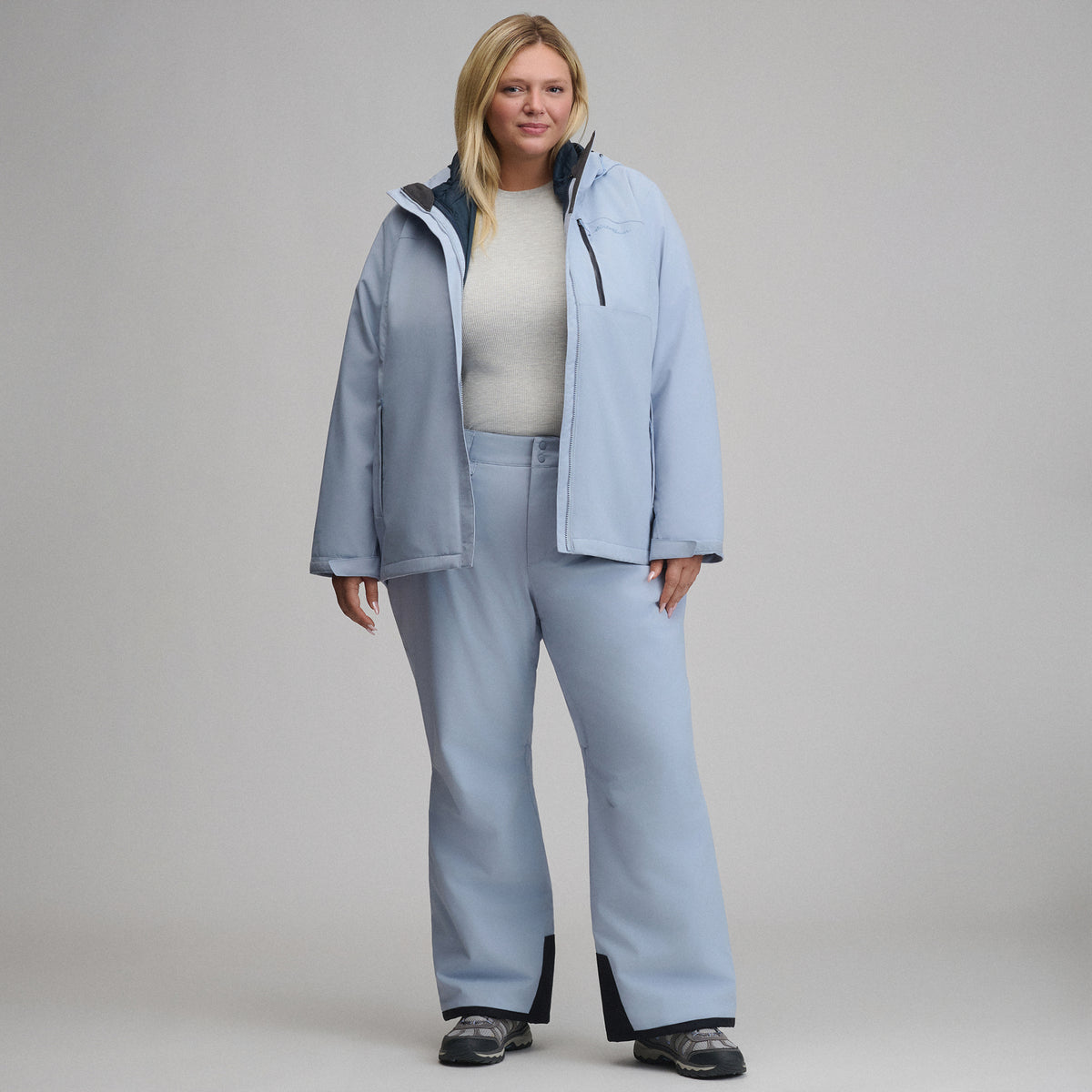 Women's Powder Search Insulated Pants-Smoke Blue-15