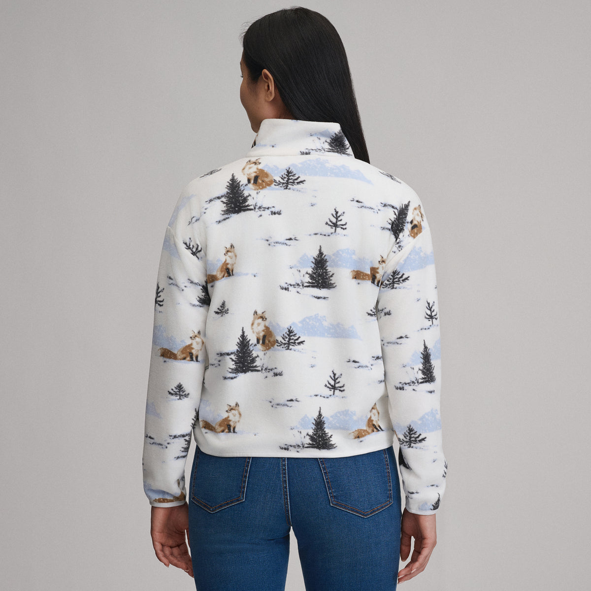 Women's Quest 2.0 Fleece Pullover - Print-Snow-2
