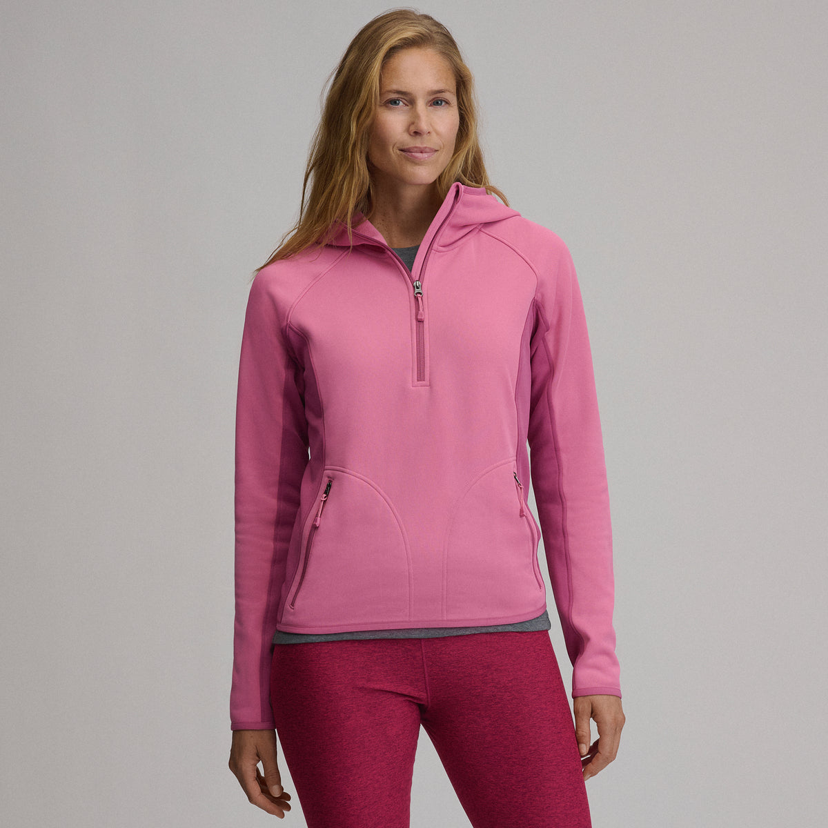 Pursuit Performance Fleece 1/2 Zip-Blush-6