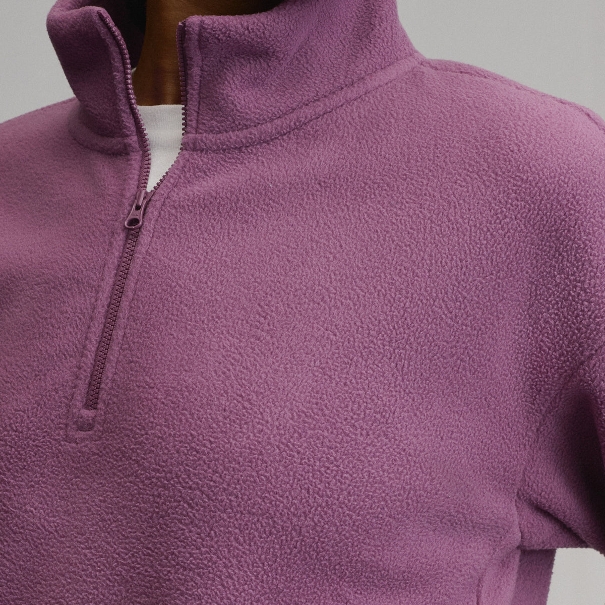 Women's Authentic Outdoor Fleece 1/4-Zip Mock Pullover-Deep Wisteria-11