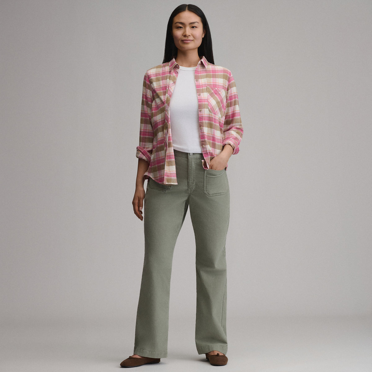 Women's True Icon Stretch Cord Pants-Sage-24