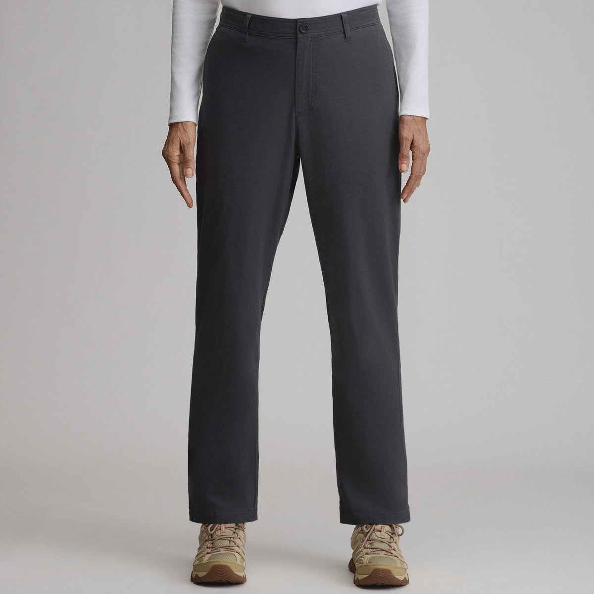Women's Flannel Lined Cotton Pants-Carbon-1