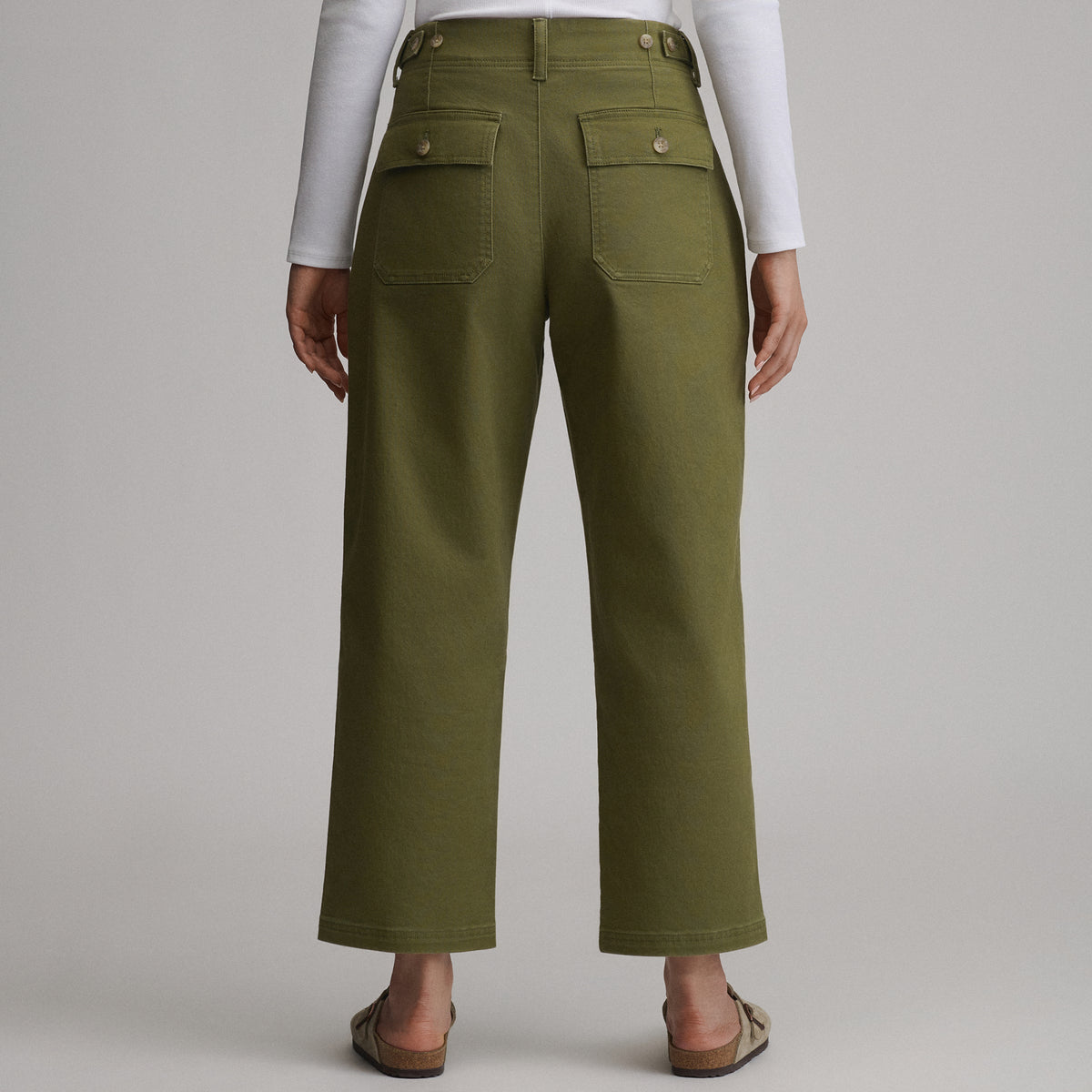 Women's Utility Twill Pants-Alder-12