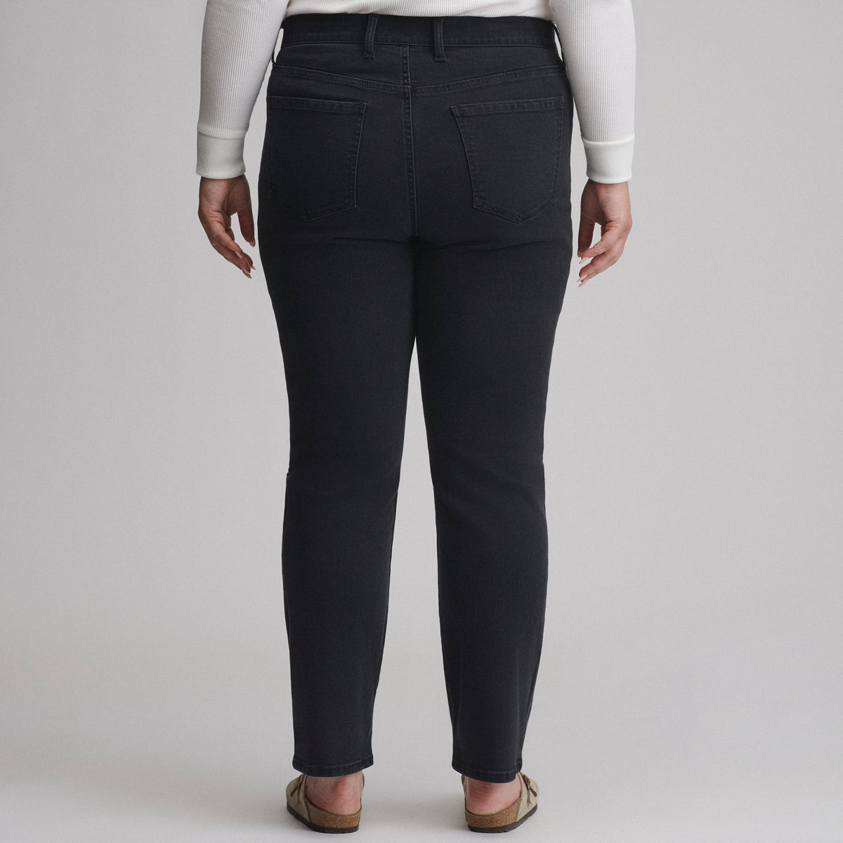 Women's Venture Stretch High-Rise Straight Leg Jeans-Black-3