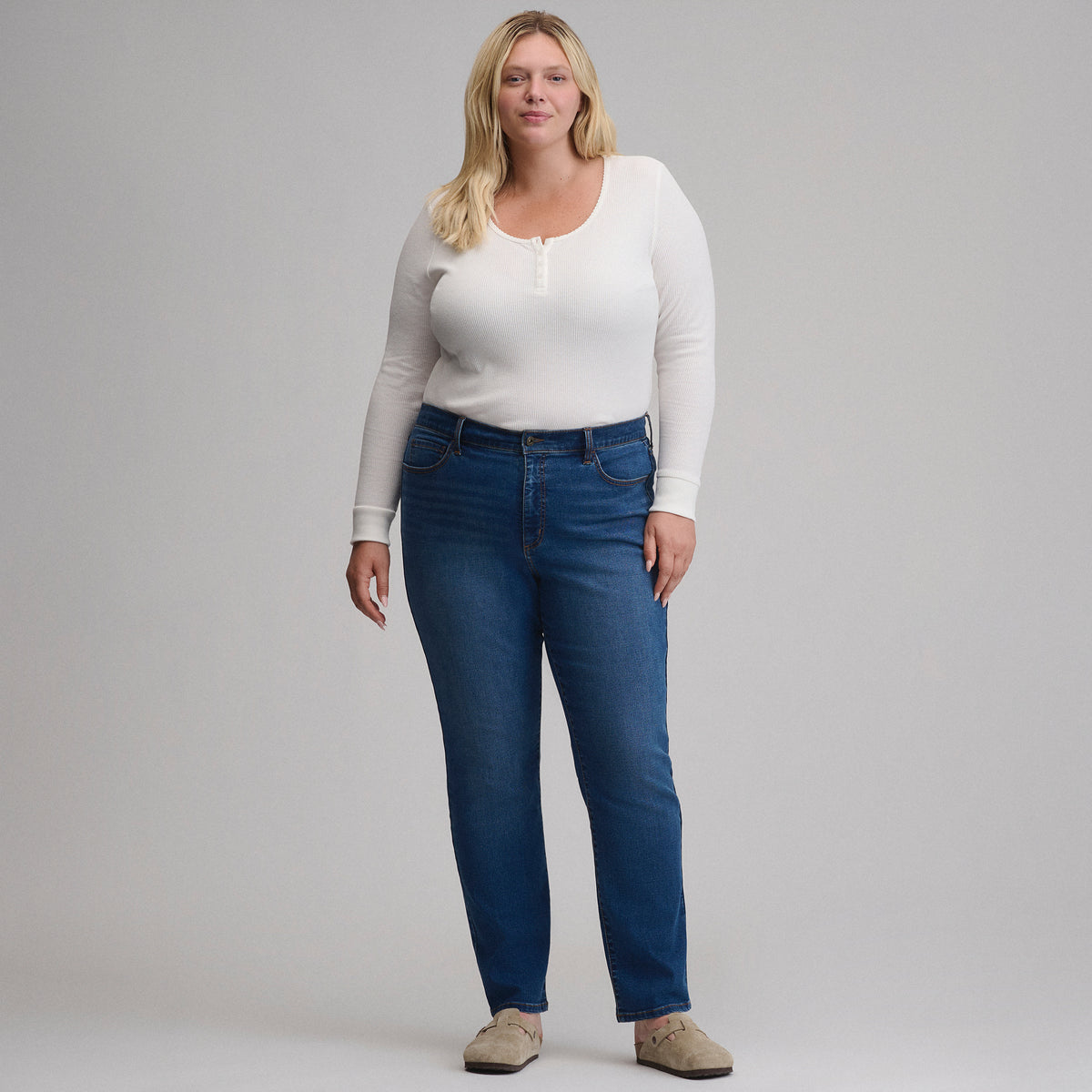 Women's Venture Stretch High-Rise Straight Leg Jeans-Lake-15