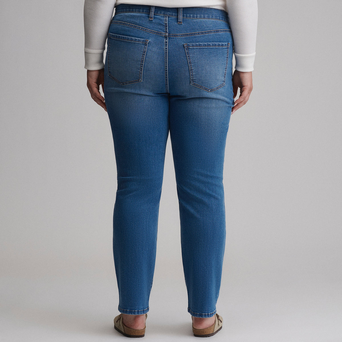 Women's Venture Stretch High-Rise Straight Leg Jeans-Misty Blue-19