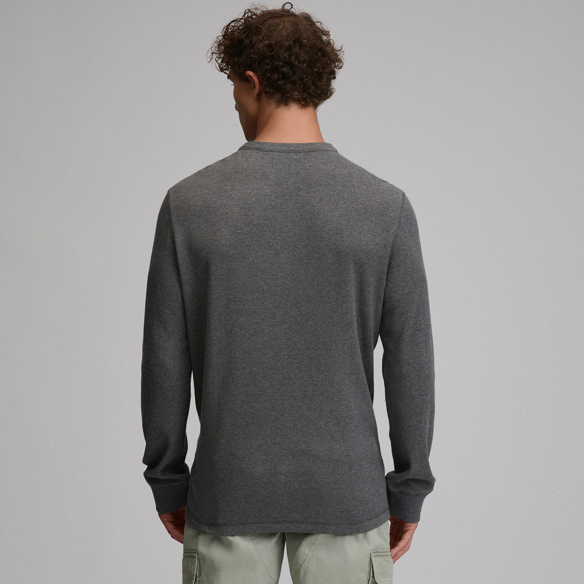 Birds Eye LS Thermal Henley-Charcoal Heather-10