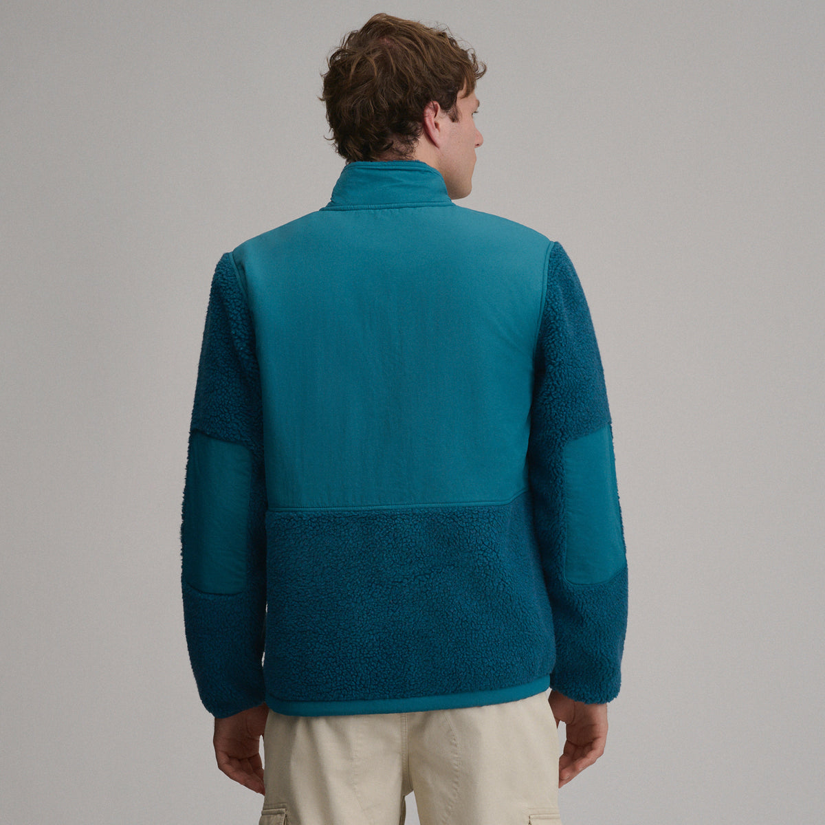 Chilali Fleece Jacket - Mixed Media-Meridian Blue-6