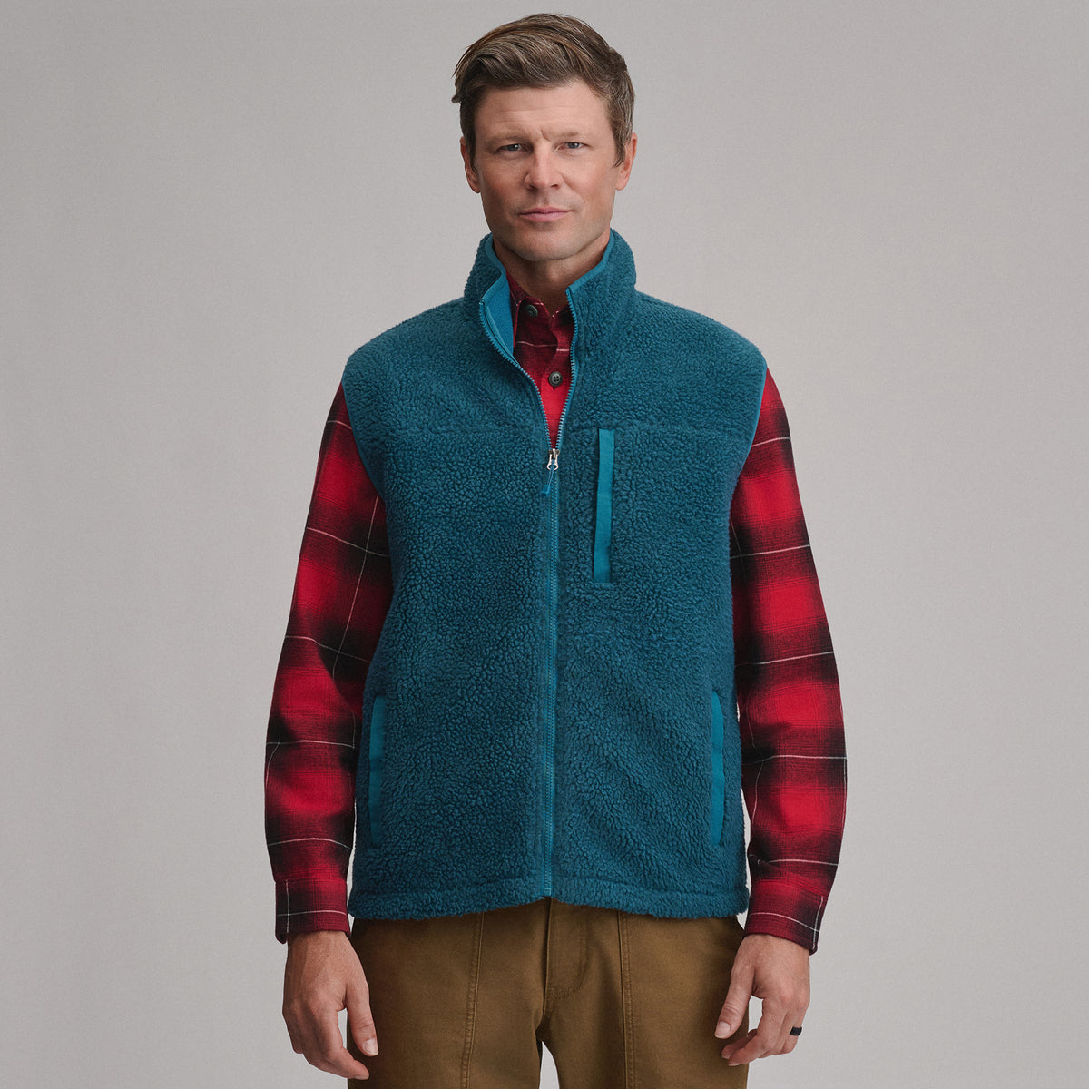 Men's Chilali Vest - Mixed Media-Meridian Blue-5