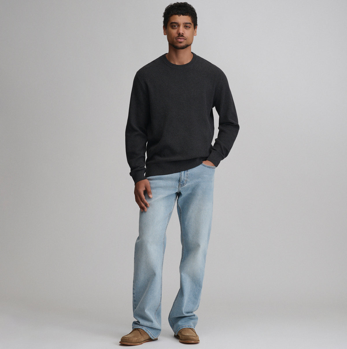 Classic Crew Solid-Charcoal Heather-4