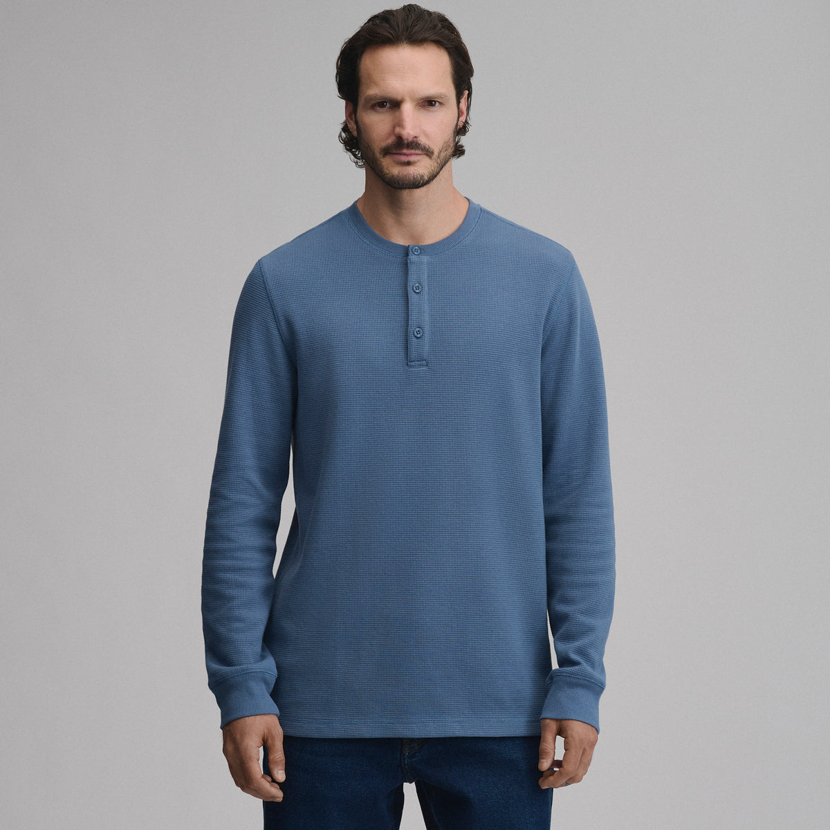 Men's Eddie's Favorite Ultrasoft Thermal Henley-Dark Horizon-28