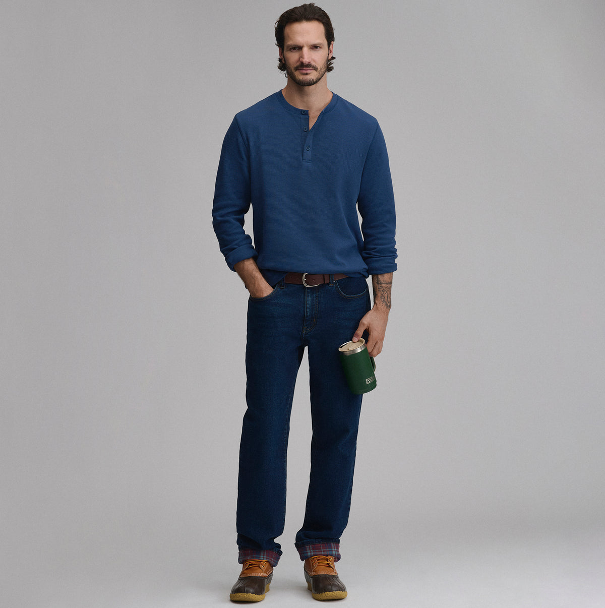 Men's Eddie's Favorite Ultrasoft Thermal Henley-Dusk-42