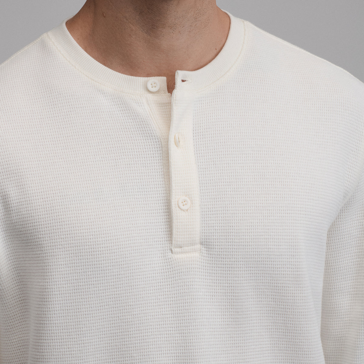 Men's Eddie's Favorite Ultrasoft Thermal Henley-Ivory-50