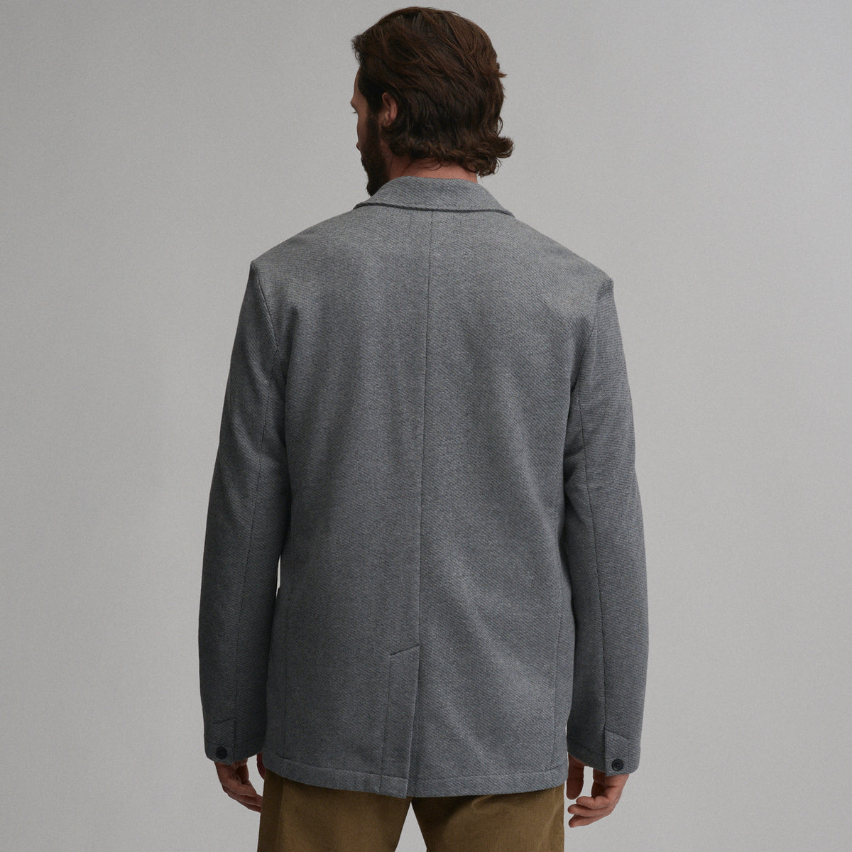 Knit Blazer-Charcoal Heather-2