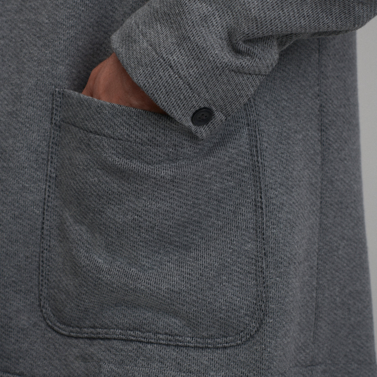 Knit Blazer-Charcoal Heather-3