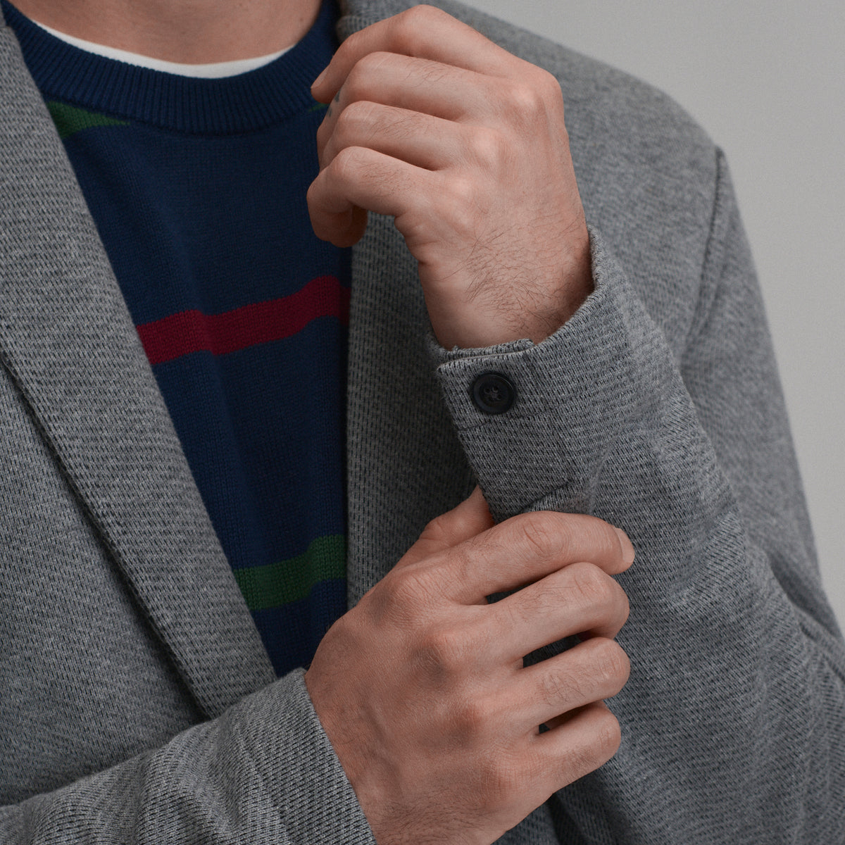 Knit Blazer-Charcoal Heather-4