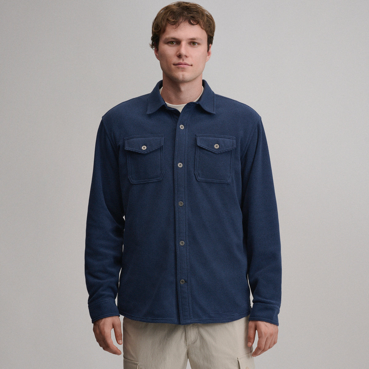LS Chutes Microfleece Shirt - Stripe-Atlantic-5