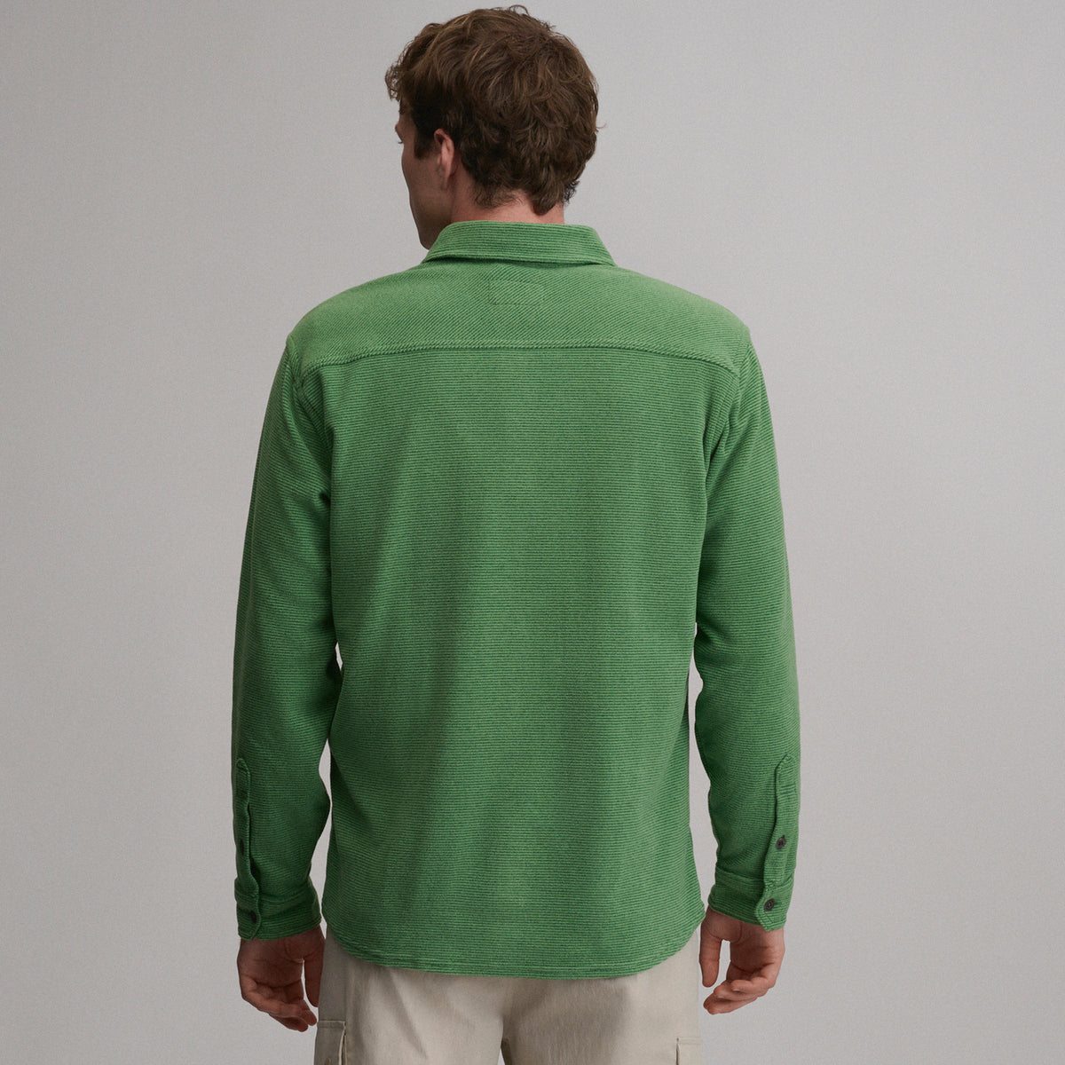 LS Chutes Microfleece Shirt - Stripe-Asparagus-10