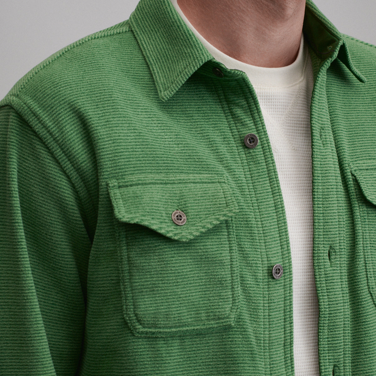 LS Chutes Microfleece Shirt - Stripe-Asparagus-11
