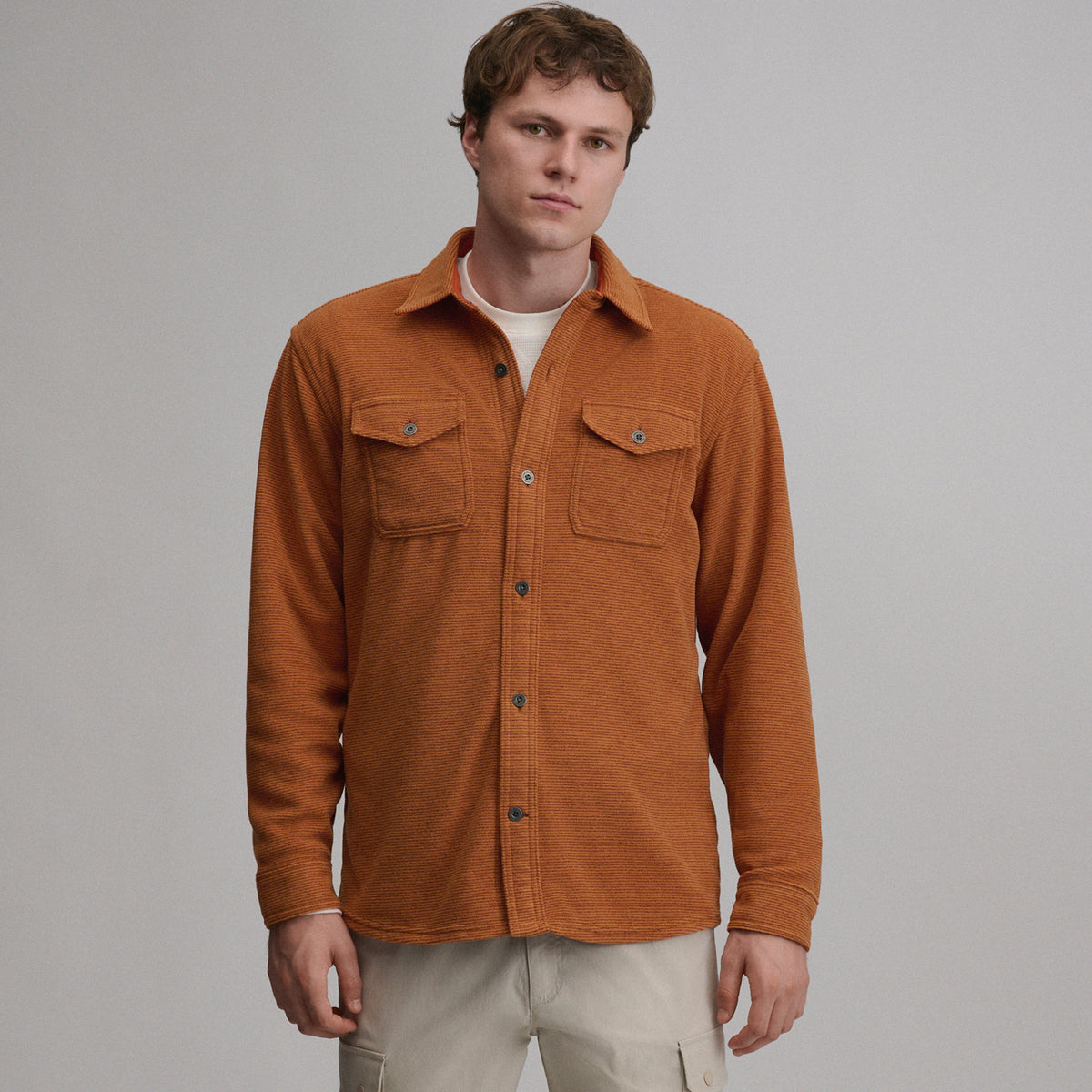 LS Chutes Microfleece Shirt - Stripe-Picante-17