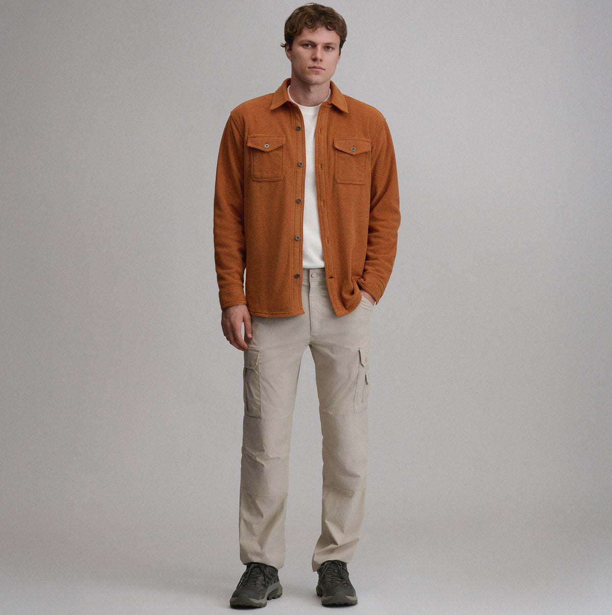 LS Chutes Microfleece Shirt - Stripe-Picante-20