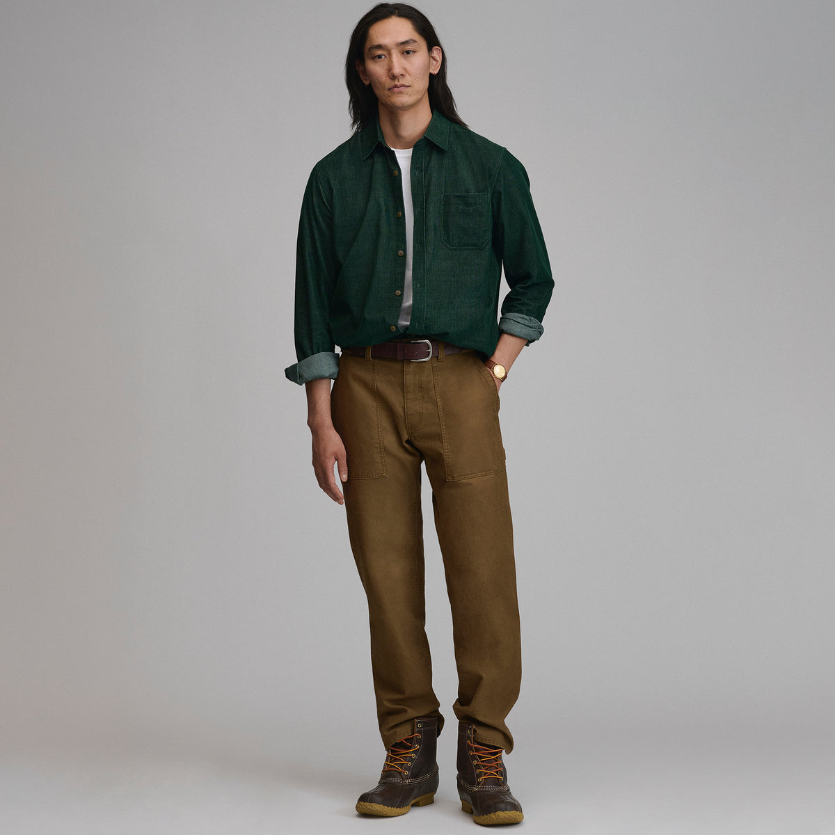 LS Fine Wale Corduroy - Solid-Dark Mint-8