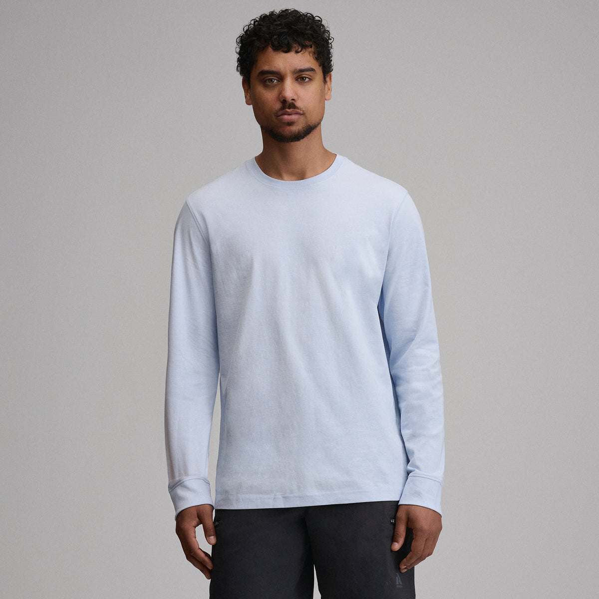 Men's Legend Wash 100% Cotton Long-Sleeve Classic T-Shirt-Ice-21