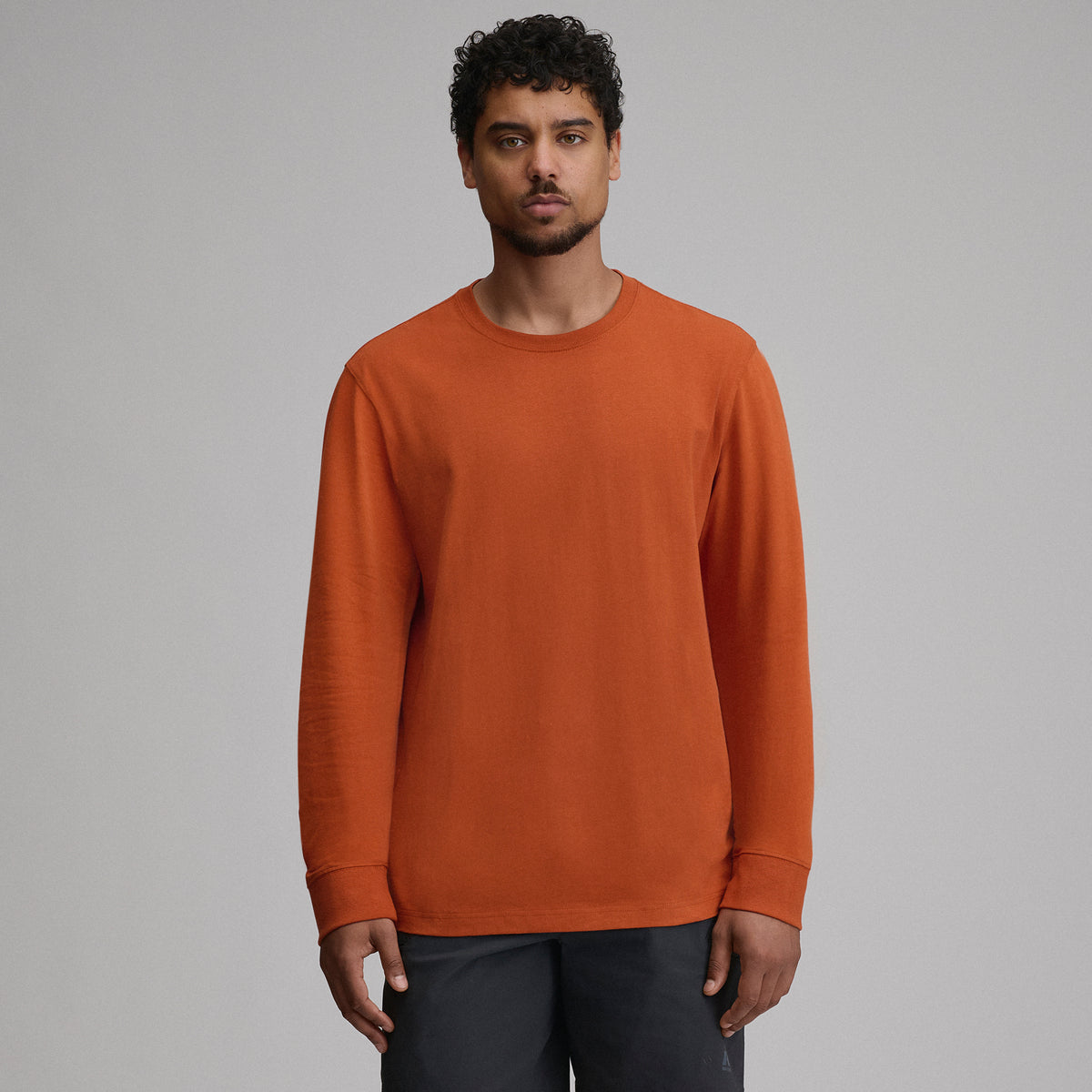 Men's Legend Wash 100% Cotton Long-Sleeve Classic T-Shirt-Picante-25