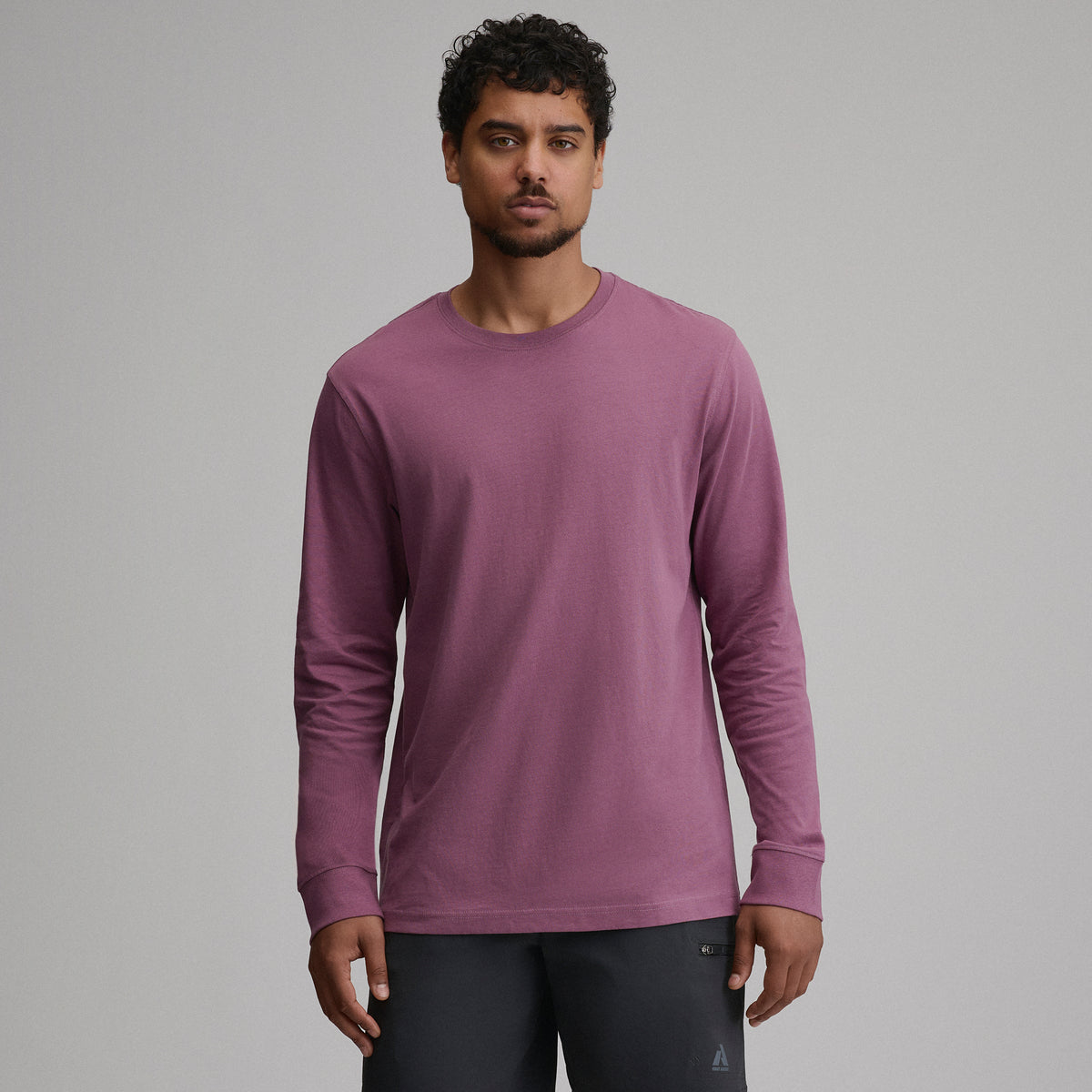 Men's Legend Wash 100% Cotton Long-Sleeve Classic T-Shirt-Wisteria-29
