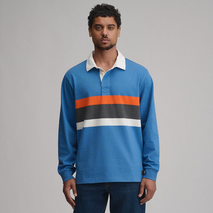 Men's Long-Sleeve Rugby Stripe Crew