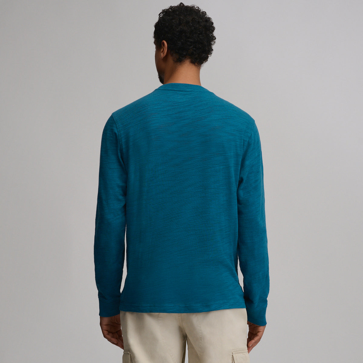 LS Slub Jersey Henley-Meridian Blue-2