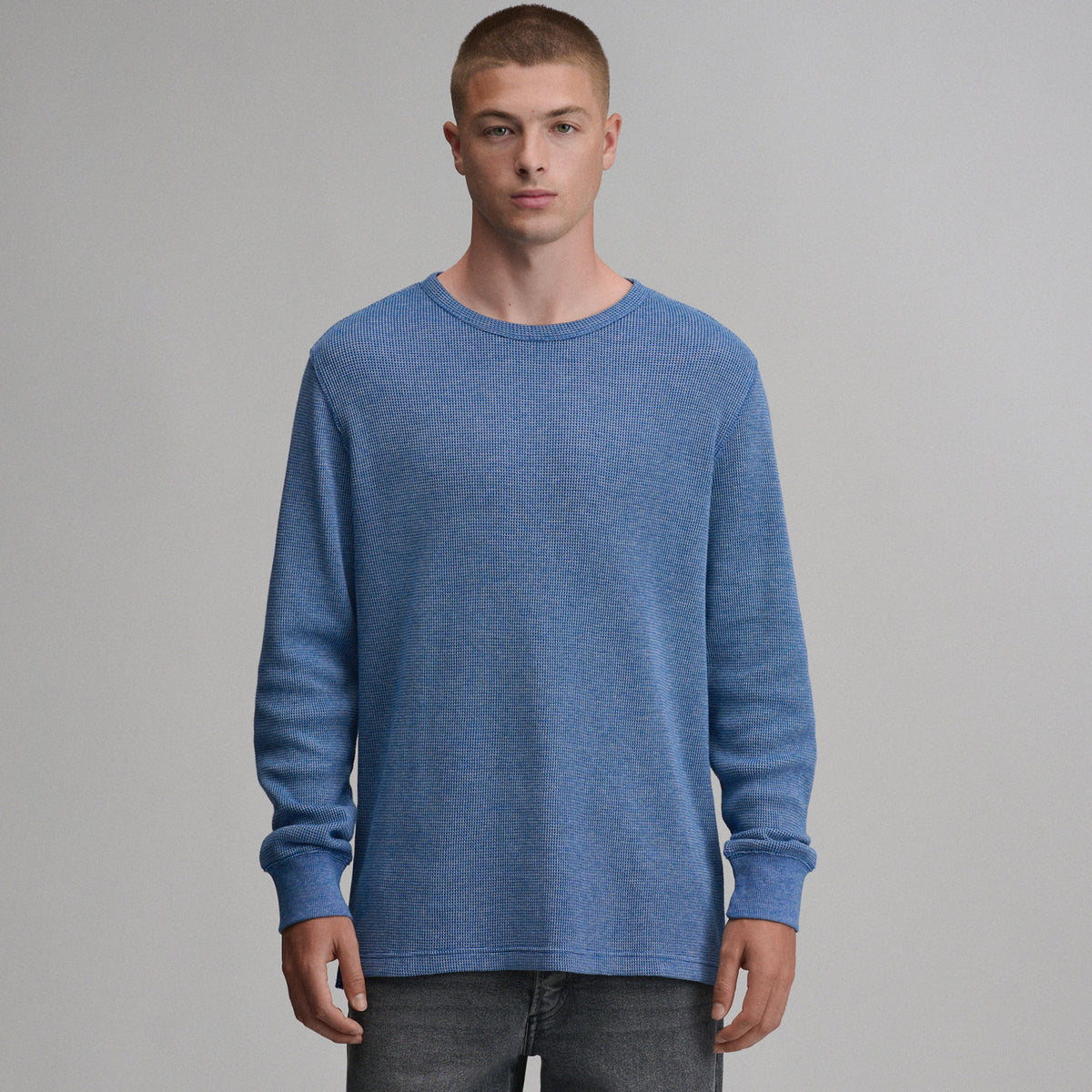 Plaited Waffle Thermal Crew-Royal-5