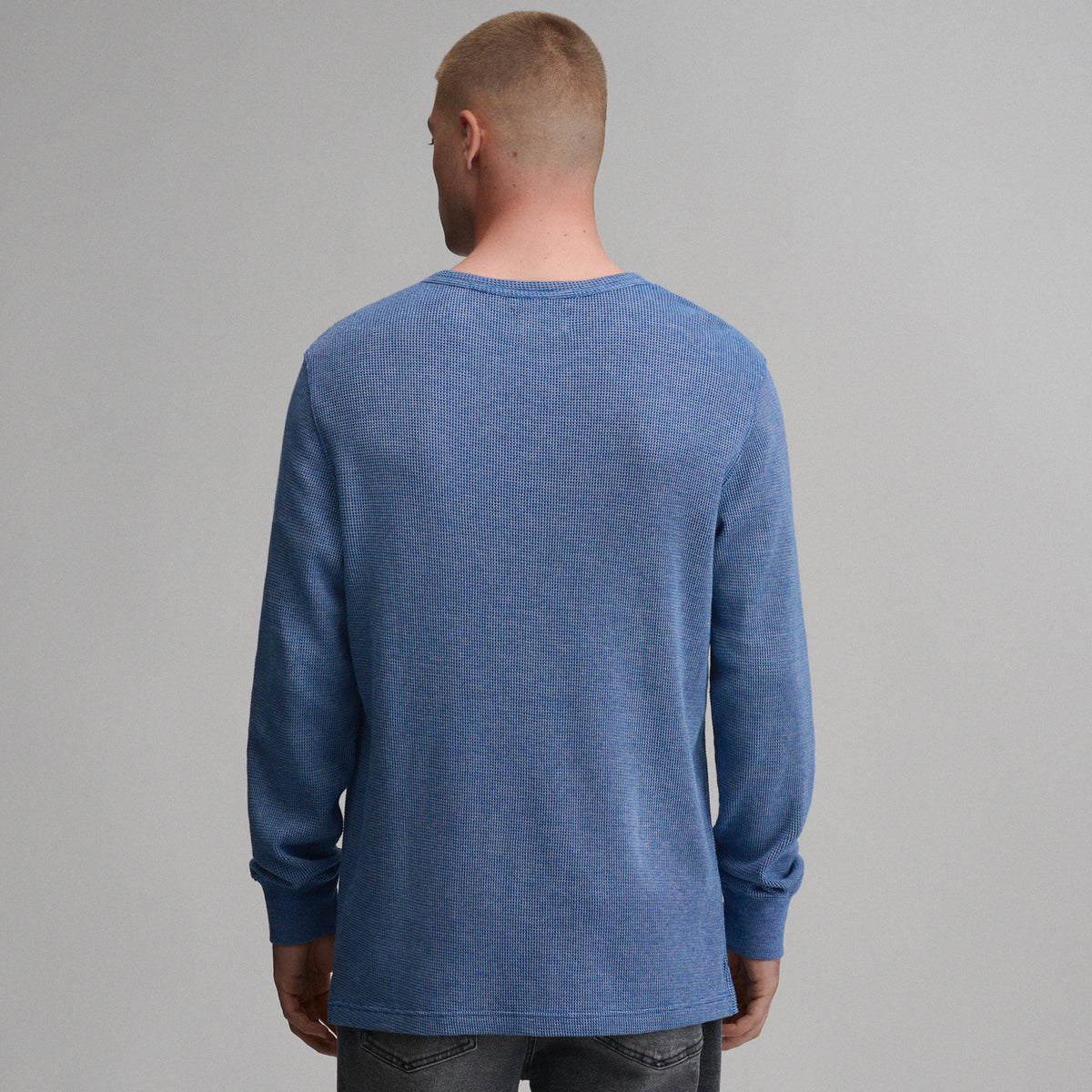 Plaited Waffle Thermal Crew-Royal-6