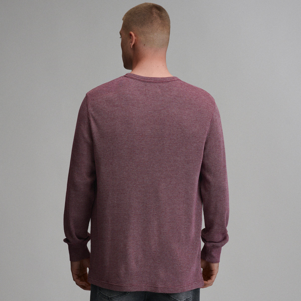 Plaited Waffle Thermal Crew-Dk Lava-18