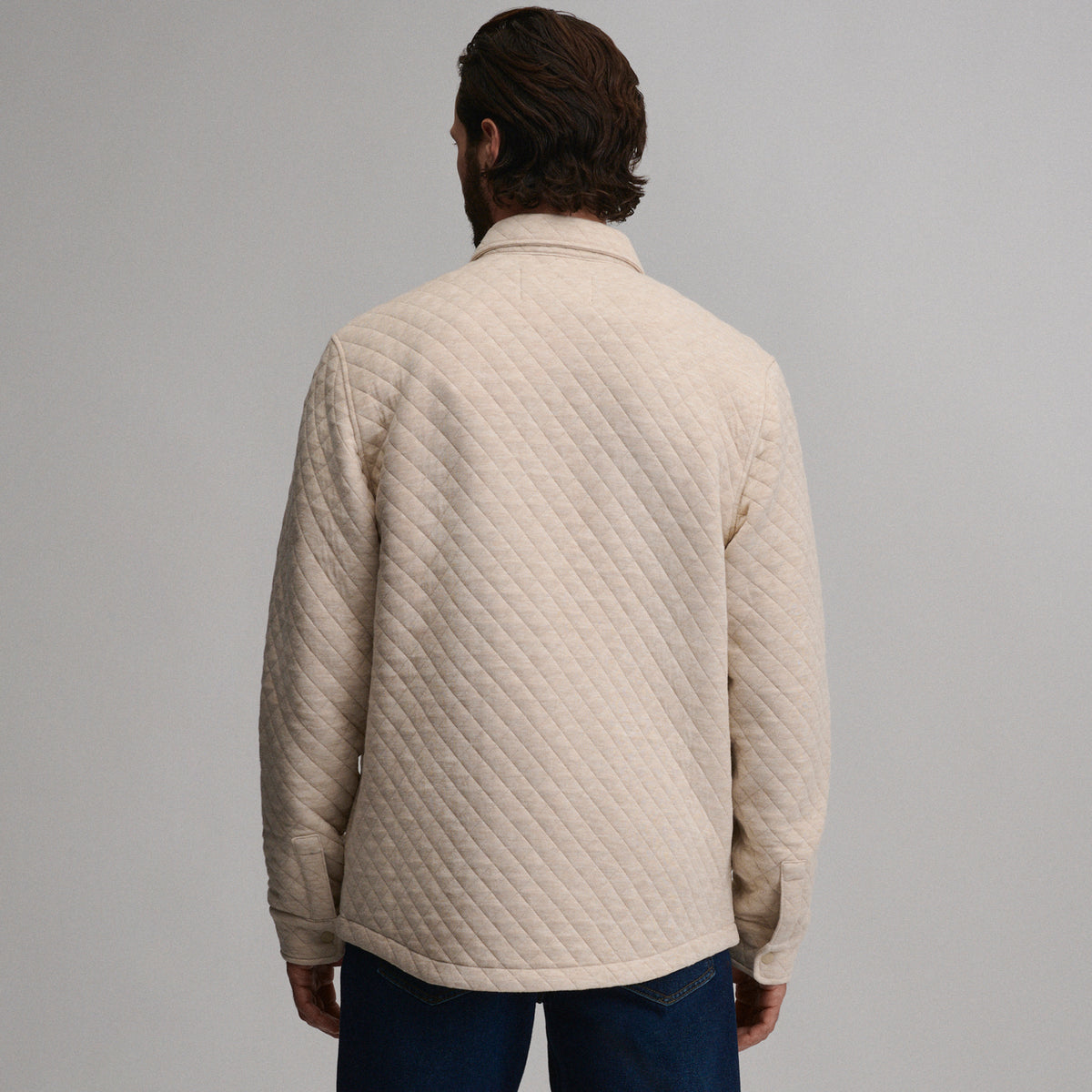 Quilted Shirt Jacket-Heather Oatmeal-17