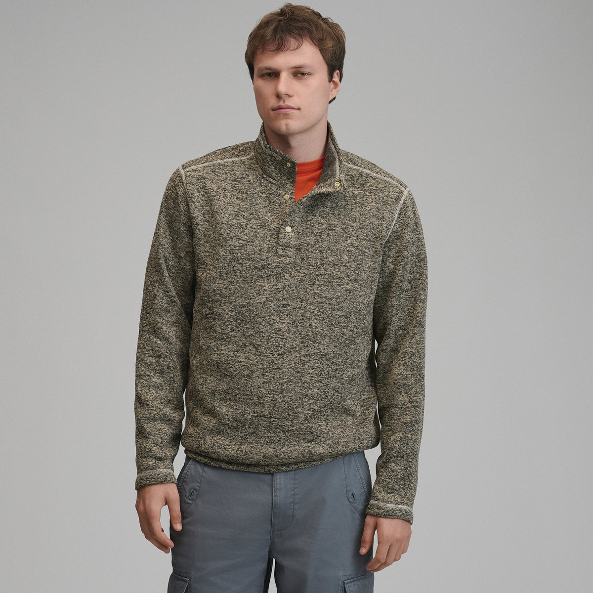 Radiator Fleece Snap Mock 2.0-Jute-5