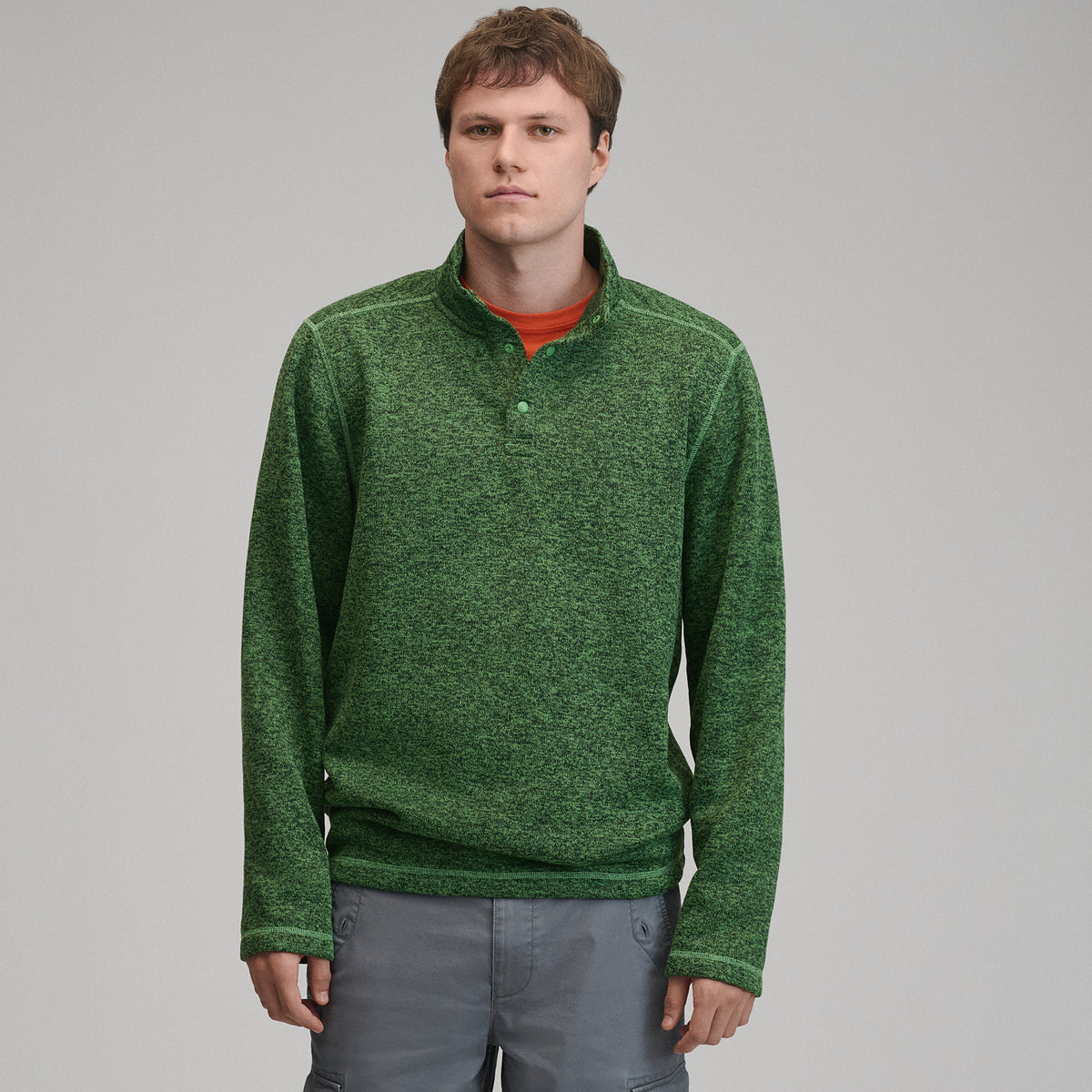 Radiator Fleece Snap Mock 2.0-Light Moss-9