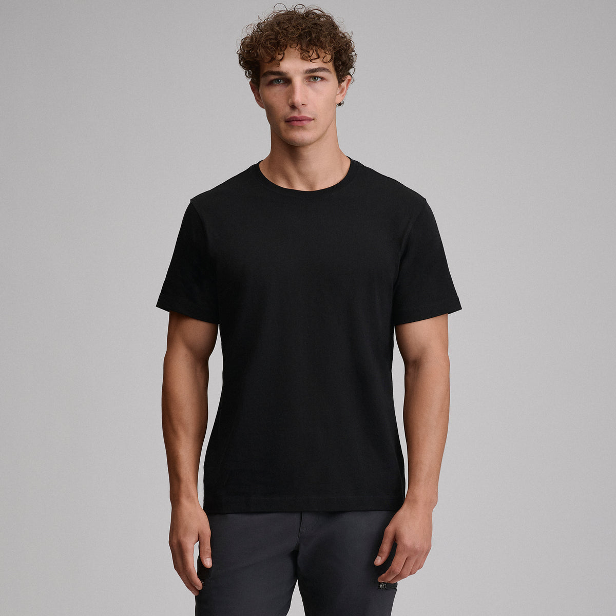 Men's Legend Wash 100% Cotton Short-Sleeve Classic T-Shirt-Black-9