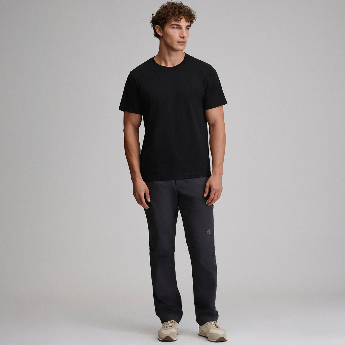 Men's Legend Wash 100% Cotton Short-Sleeve Classic T-Shirt-Black-12
