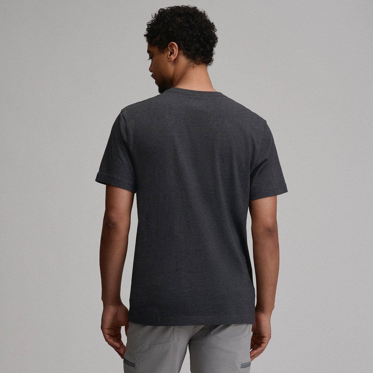 Men's Legend Wash 100% Cotton Short-Sleeve Classic T-Shirt-Dk Charcoal Htr-87