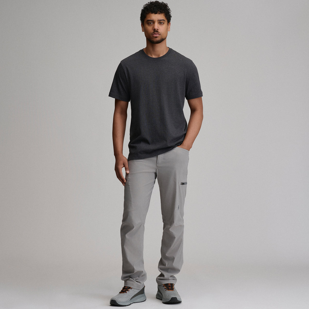 Men's Legend Wash 100% Cotton Short-Sleeve Classic T-Shirt-Dk Charcoal Htr-89