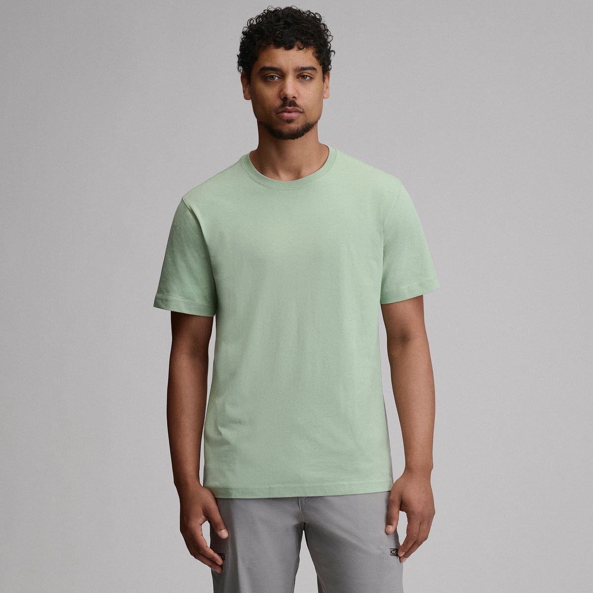 Men's Legend Wash 100% Cotton Short-Sleeve Classic T-Shirt-Limestone-29