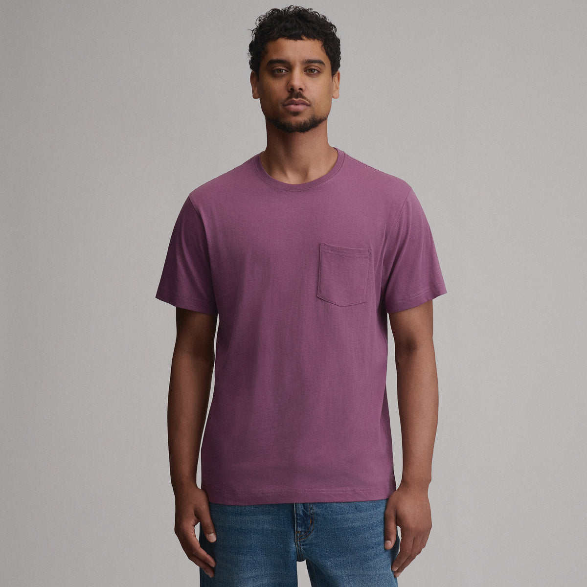 Men's Legend Wash 100% Cotton Short-Sleeve Pocket T-Shirt-Deep Wisteria-17