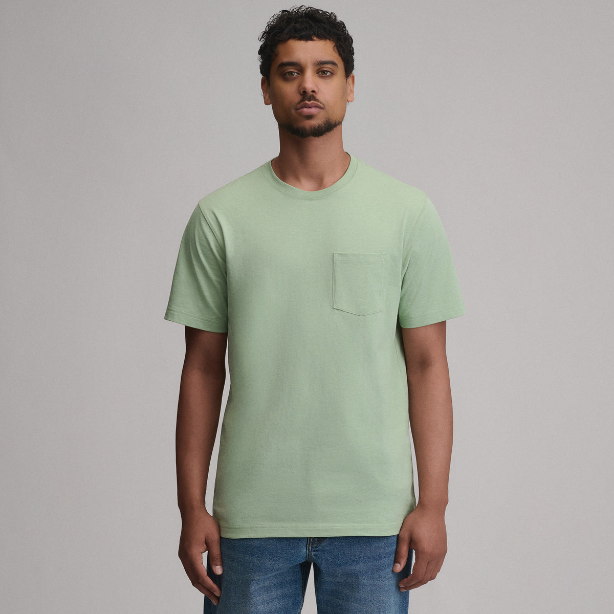 Men's Legend Wash 100% Cotton Short-Sleeve Pocket T-Shirt-Limestone-21