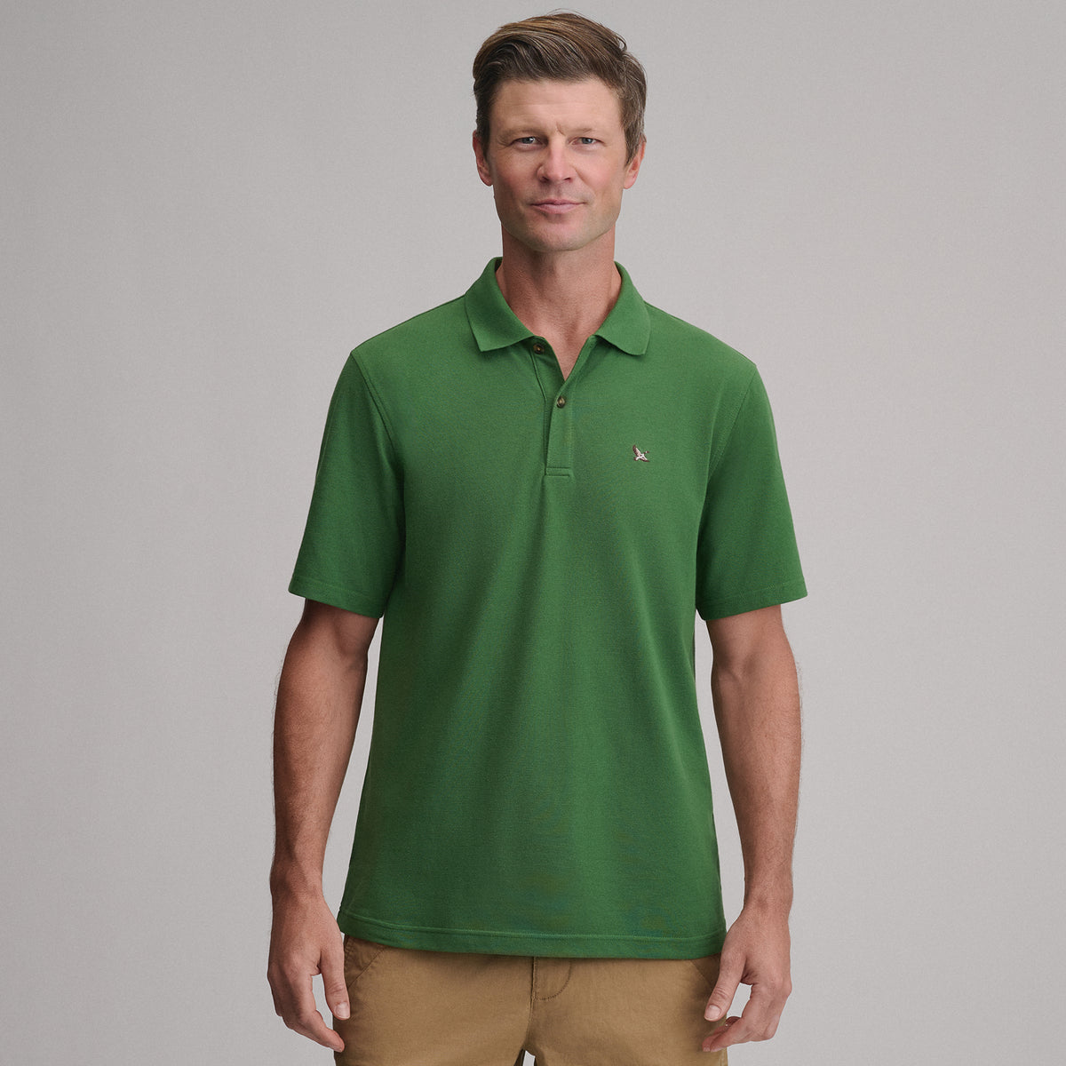 Men's Signature Piqué Short-Sleeve Polo-Asparagus-1